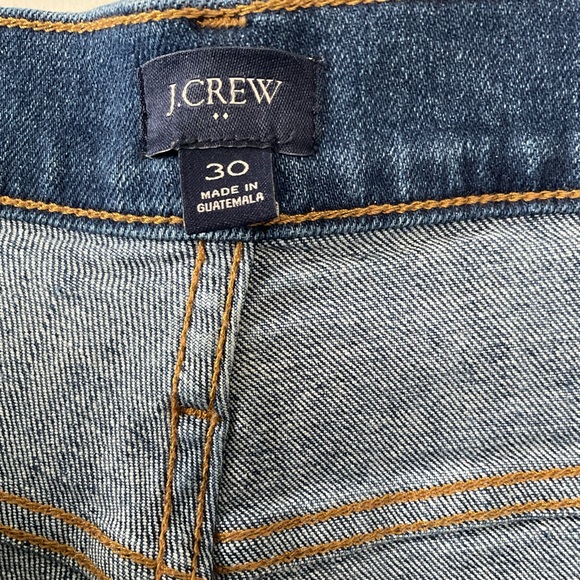 J. Crew  Blue Denim Shorts Size 30 Rolled Hem Stretch Jean Shorts - Picture 3 of 6
